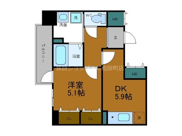 谷町九丁目駅 徒歩4分 2階の物件間取画像